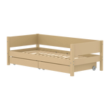 Single Bed with Storage, 90x200 cm, Sand
