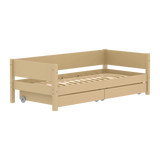 Single Bed with Storage, 90x200 cm, Sand