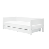 Single Bed with Storage, 90x200 cm, White