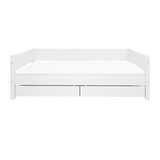 Single Bed with Storage, 90x200 cm, White