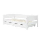 Single Bed with Storage, 90x200 cm, White