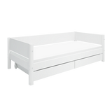 Single Bed with Storage, 90x200 cm, White