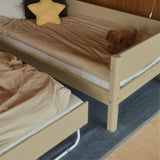 Lit simple 90x200 cm avec lit gigogne 90x190 cm, Sand