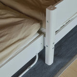 Single Bed 90x200 cm with Pull-out Bed 90x190 cm, WHITE, Daybed