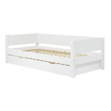 Single Bed with Pull-out Bed, 90x200 cm, White