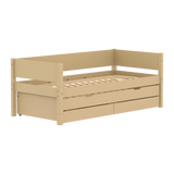 Eenpersoonsbed met uittrekbed en opbergruimte, 90x200 cm, Sand