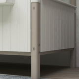 Lit simple avec 1/2 maison Classic, 90x200 cm, Blanc/Gris