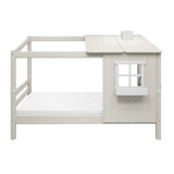 Single Bed with 1/2 House, Ladder, 90x200 cm, White SINGLE_BED single-bed-w-1-2-classic-house-white-washed-white-washed-white-1  flexa-com.myshopify.com