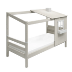 Single Bed with 1/2 House, Ladder, 90x200 cm, White SINGLE_BED single-bed-w-1-2-classic-house-white-washed-white-washed-white-1  flexa-com.myshopify.com