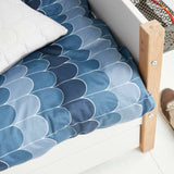 Single Bed with Storage, 90x200 cm, White/Oak