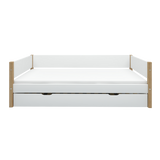Single Bed with Pull-out Bed, 90x200 cm, White/Oak