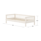 Single Bed, 90x200 cm, White