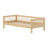 Single Bed with Safety Rail, 90x200 cm, Pine