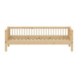 Single Bed with Safety Rail, 90x200 cm, Pine