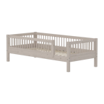 Single Bed with Safety Rail, 90x200 cm, Grey SINGLE_BED single-bed-with-scandinavian-safety-rail-3-4-bars-grey-washed  flexa-com.myshopify.com