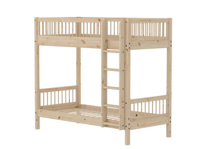 Bunk Bed with Extra Height and Safety Rail, 90x200 cm, Pine