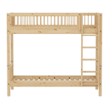 Bunk Bed with Extra Height and Safety Rails, 90x200 cm, Pine