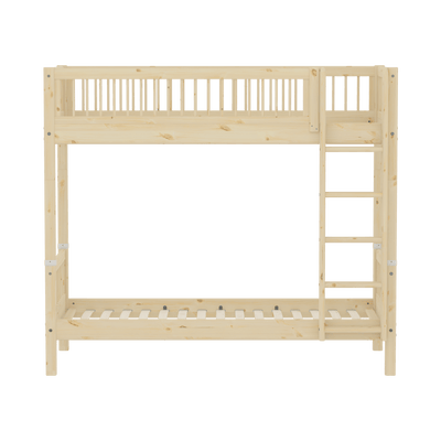 High bunk bed w. straight ladder