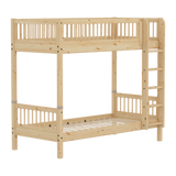 Bunk Bed with Extra Height and Safety Rails, 90x200 cm, Pine