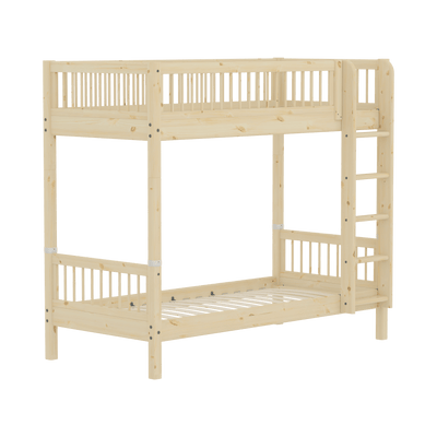 High bunk bed w. straight ladder