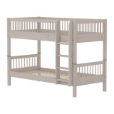 Bunk Bed with Ladder and Safety Rail, 90x200 cm, Grey