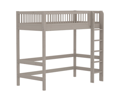 High bed with straight ladder