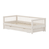 Single Bed with Guest Bed, 90x200 cm, White