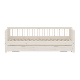 Single Bed with Guest Bed, 90x200 cm, White