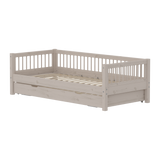 Single Bed with Guest Bed, 90x200 cm, Grey