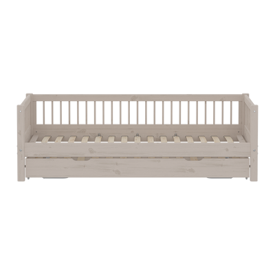 Classic daybed with Crossbars and Guest bed, 90x200 cm, Grey Washed