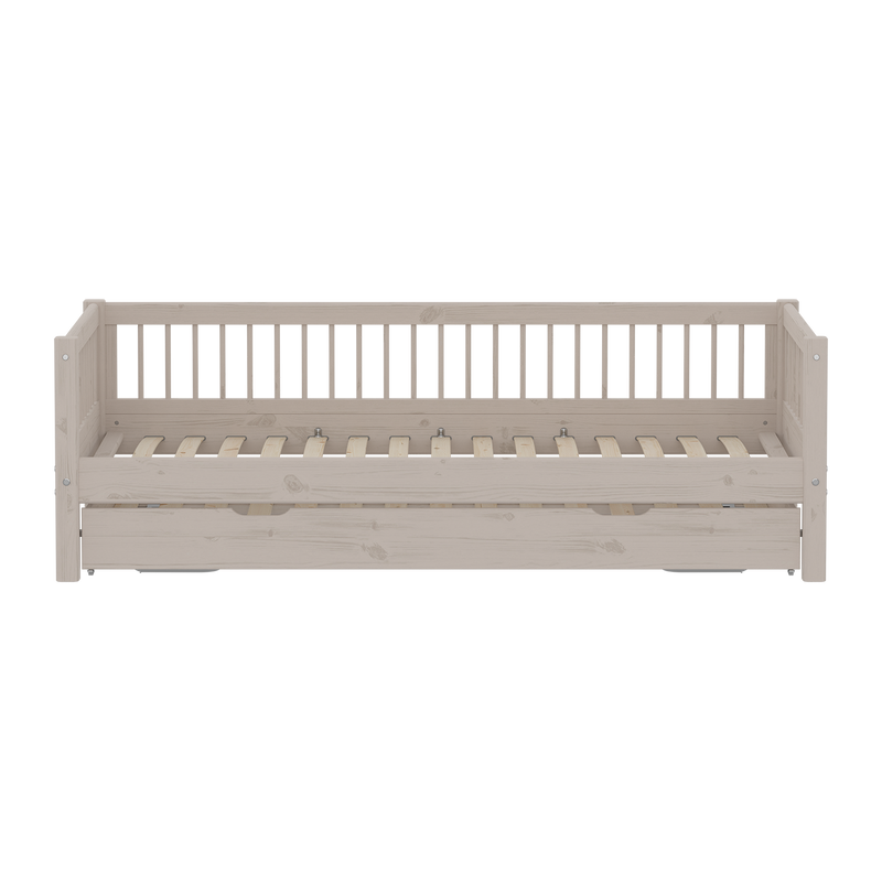 Classic daybed with Crossbars and Guest bed, 90x200 cm, Grey Washed