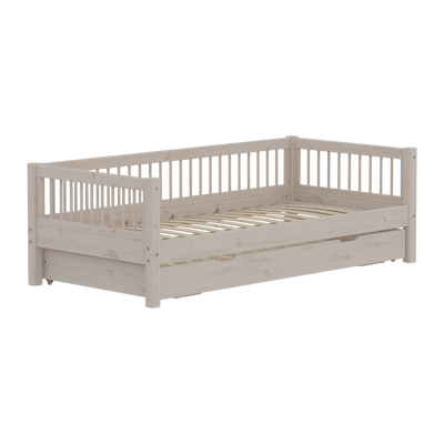 Classic daybed with Crossbars and Guest bed, 90x200 cm, Grey Washed