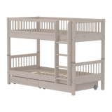 Bunk Bed with Storage and Safety Rail, 90x200 cm, Grey