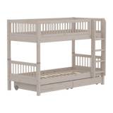 Bunk Bed with Storage and Safety Rail, 90x200 cm, Grey