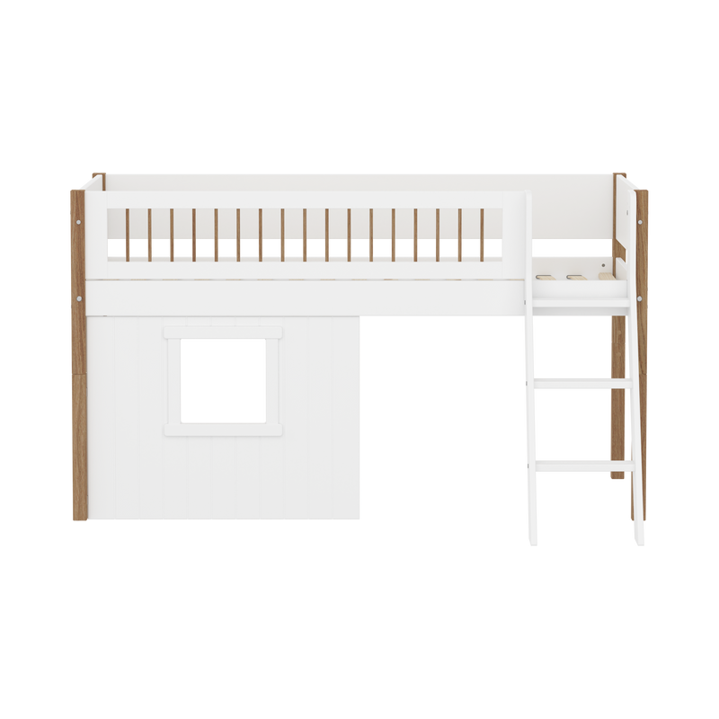 Mid-high bed w. sl. ladder & Treehouse Bed Fronts