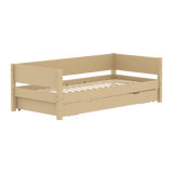 Single Bed with Pull-out Bed, 90x200 cm, Sand