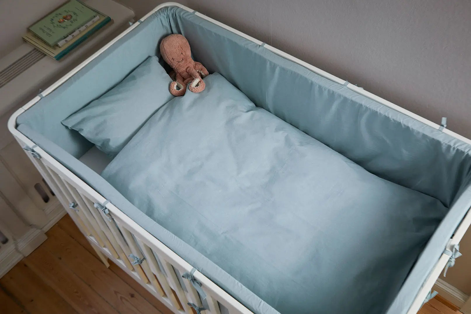 Bed Bumper, 120x70x30 cm, Blue TEXTILE ACTIVE flexa-com.myshopify.com