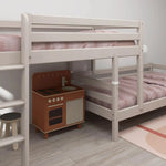 Bunk Bed 143 cm with Ladder and Safety Rail, 90x200 cm, Grey BUNKBED 200 flexa-com.myshopify.com