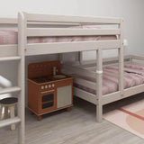 Bunk Bed 143 cm with Ladder and Safety Rail, 90x200 cm, Grey BUNKBED 200 flexa-com.myshopify.com