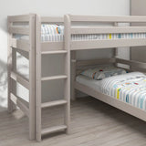 Bunk Bed 143 cm with Ladder and Safety Rail, 90x200 cm, Grey FLEXA BUNKBED semi-high-bed-w-straight-ladder-grey-washed-1   200 flexa-com.myshopify.com