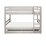 Bunk Bed 154 cm with Pull-out Drawer, Ladder and Safety Rail, 90x200 cm, Grey BUNKBED 200 flexa-com.myshopify.com