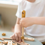 Construction Set, 36 pcs, Handpainted, Yellow PLAY ACTIVE flexa-com.myshopify.com