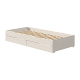 Uittrekbed met opbergruimte, 90x190 cm, Wit