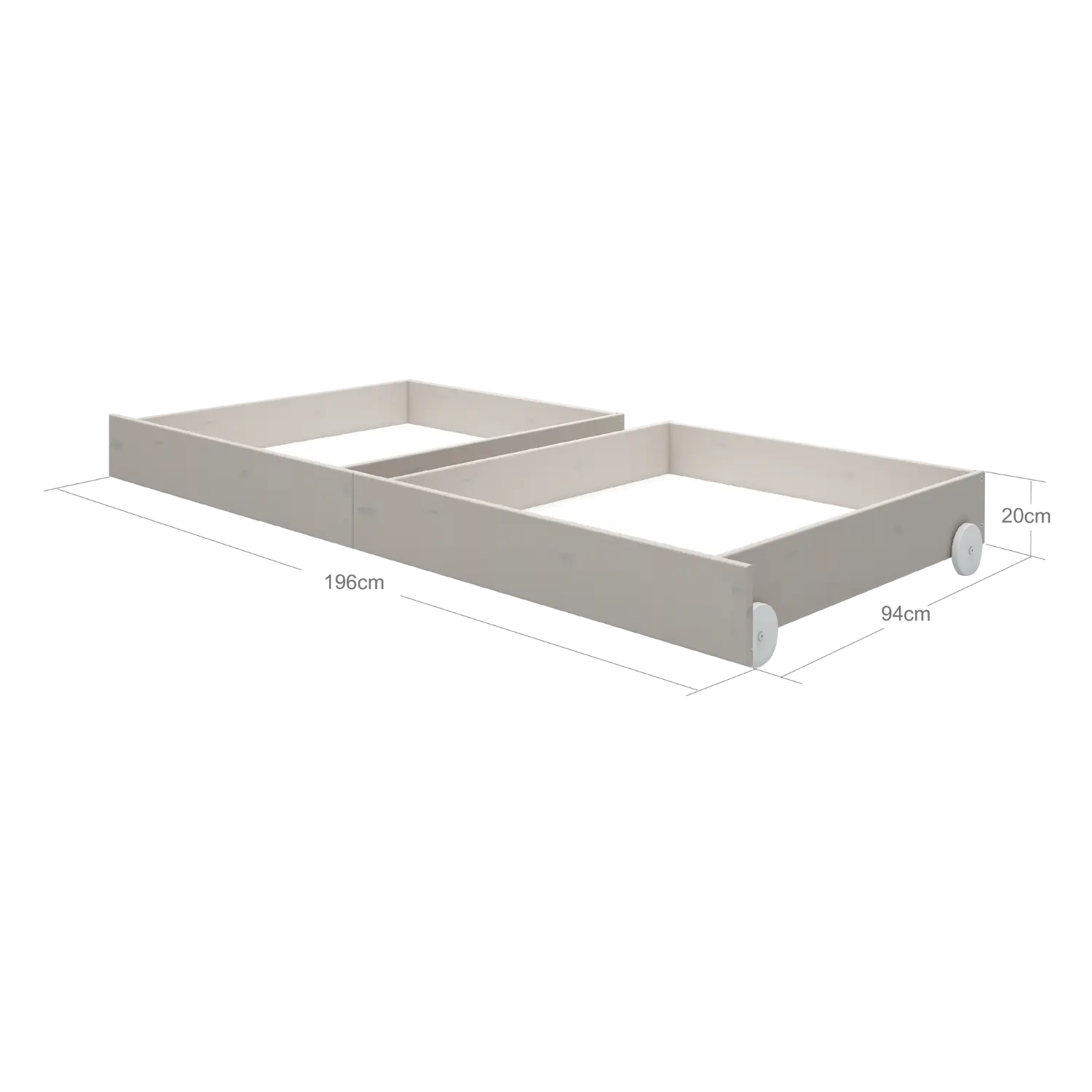 Drawers for Single- and Bunk Bed, Grey ACCESSORIES 200 flexa-com.myshopify.com