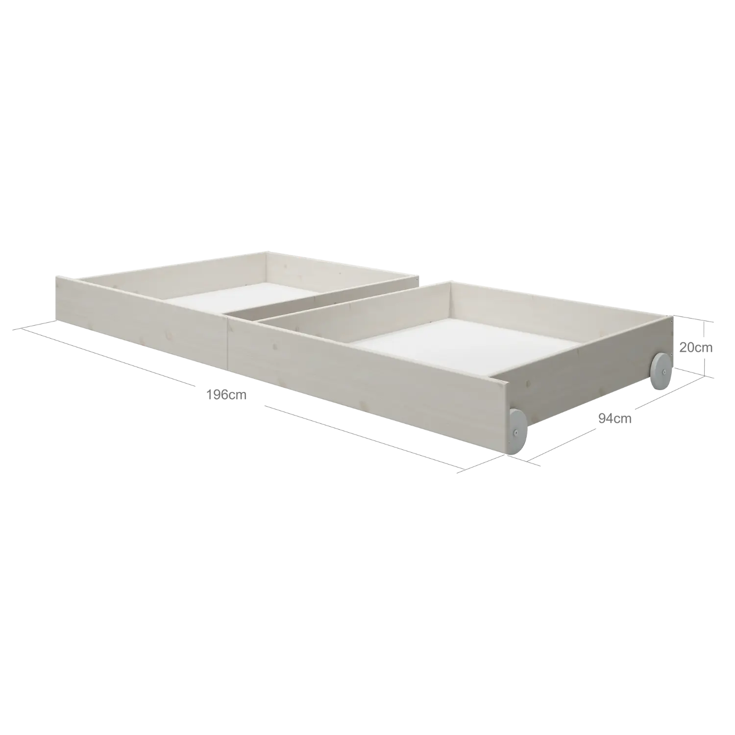 Drawers for Single- and Bunk Bed, White ACCESSORIES 200 flexa-com.myshopify.com