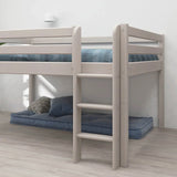 High Bed 120 cm with Ladder and Safety Rail, 140x200 cm, Grey FLEXA MID_HIGH-BED mid-high-bed-grey-washed-1   200 flexa-com.myshopify.com