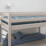 High Bed 120 cm with Ladder and Safety Rail, 140x200 cm, Grey FLEXA MID_HIGH-BED mid-high-bed-grey-washed-1   200 flexa-com.myshopify.com