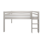 High Bed 120 cm with Ladder and Safety Rail, 140x200 cm, Grey MID_HIGH-BED 200 flexa-com.myshopify.com