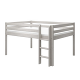 High Bed 120 cm with Ladder and Safety Rail, 140x200 cm, Grey MID_HIGH-BED 200 flexa-com.myshopify.com