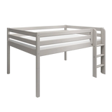 High Bed 120 cm with Ladder and Safety Rail, 140x200 cm, Grey MID_HIGH-BED 200 flexa-com.myshopify.com